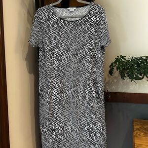 Boden Black and White Sheath Midi Dress